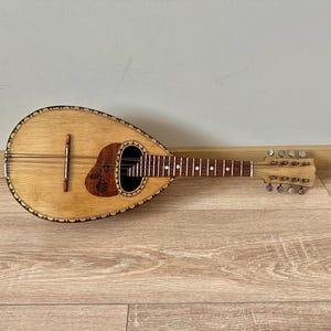 Professionelle Mandoline, Vintage Mandoline, Saitenmusikinstrument, 8 Saiten, Volksmusikinstrument, Volksgitarre, Balalaika, handgemacht