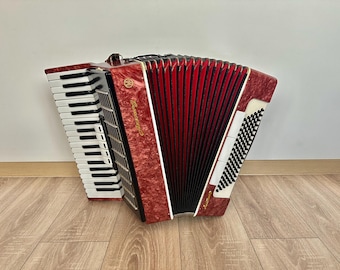 Acordeón ruso, acordeón Accord, modelo Altair, 37 teclas, 96 bajos, 3 voces, 5+3 registros, acordeón, acordeón, venta, VIDEO