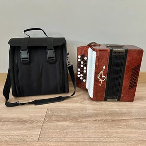 Rare Working Childrens bayan, 24 bass, 2 voice, Button accordion, Malish, Accordion, Small Bayan, Accordion, Musical instrument, Case, VIDEO