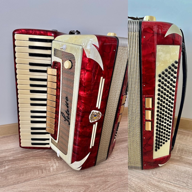 Vintage Like New Siletta Full Size Piano Accordion, 120 Bass ...