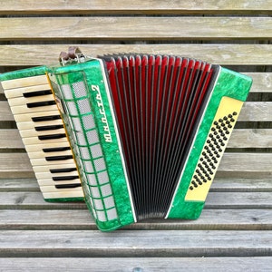 Working piano accordion for beginners, 2/4 Russian accordion, 60 Bass, 26 keys, 2 voices, Excellent compression, Accordeon, VIDEO
