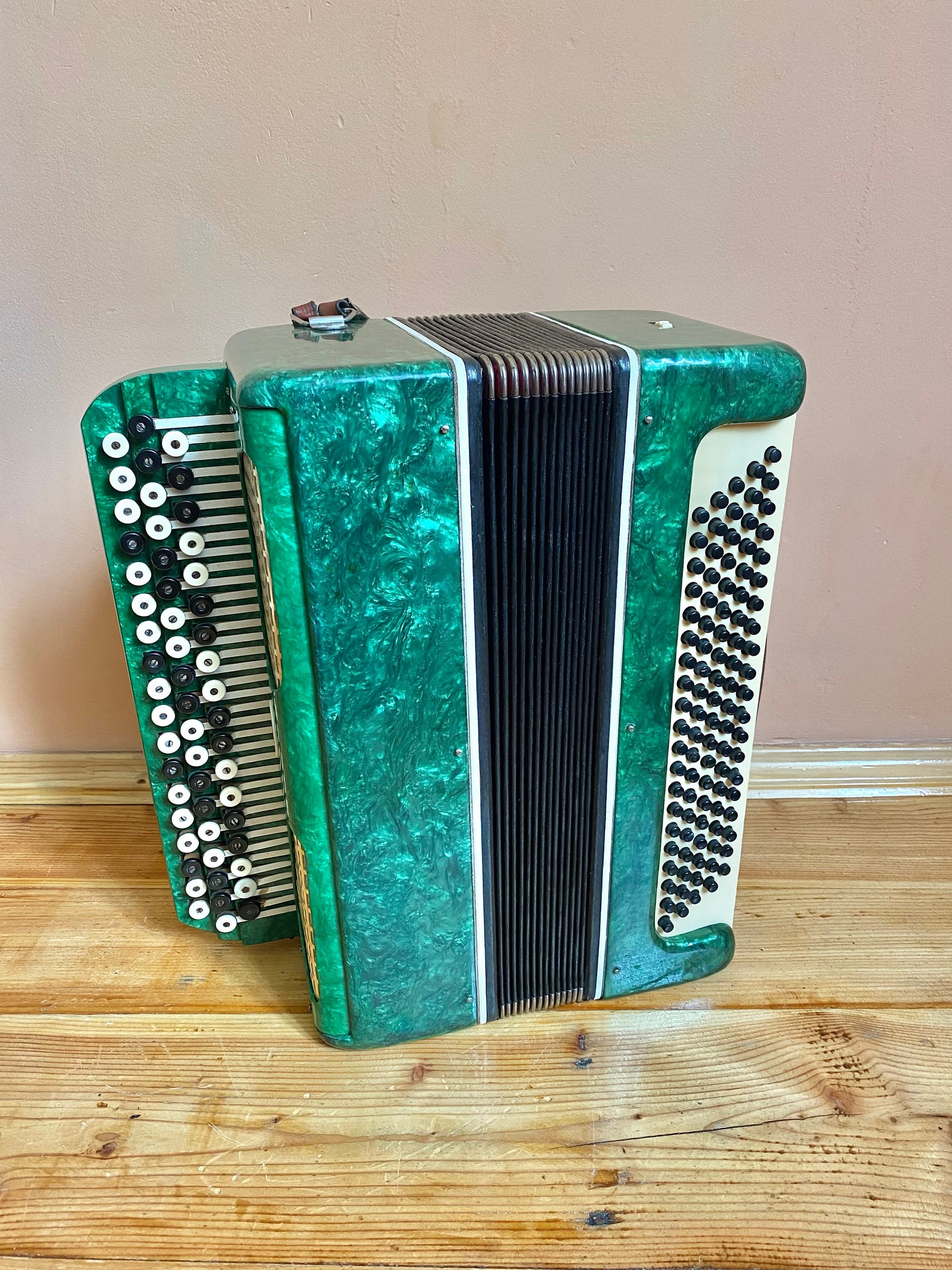 Working Vintage Ukrainian Accordion 100 Bass Bayan Button Etsy Canada