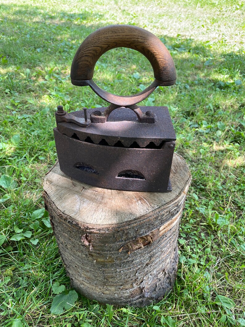 Big Antique Coal Iron Coal Fired Iron Height 9 Inches Etsy