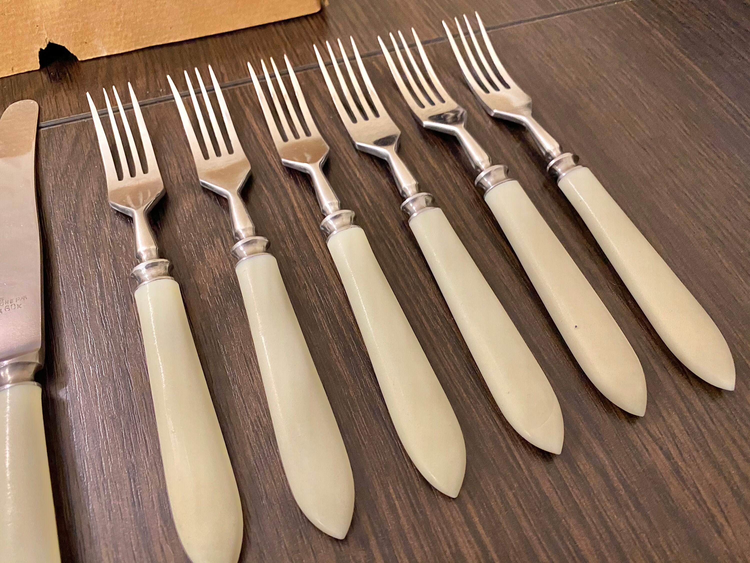 New Antique Cutlery Set Faux bone Bakelite Cutlery Flatware Etsy