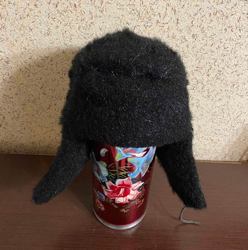 Rare Vintage USSR worker/'s hat,Hat for man,Winter Cap Black,Warm hat,Accessories Retro,Hat with ear flaps,Factory hat,Worker/'s hat,Rare hat