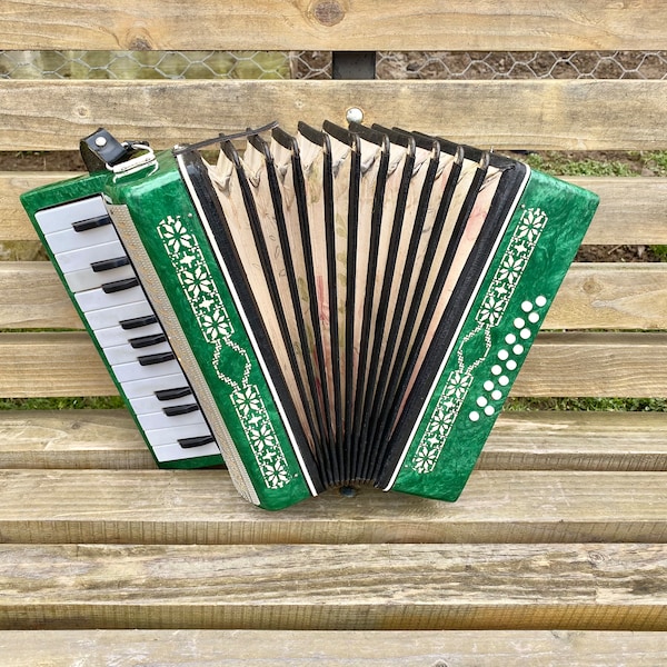 Working Childrens piano accordion Malish, 16 bass, 1 voice, Piano accordion, Russian Bayan, Accordion, Musical instrument, Malish, Kremennoe