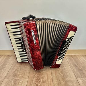ヴェルトマイスター　アコーディオン 赤 Weltmeister accordion - Etsy 日本
