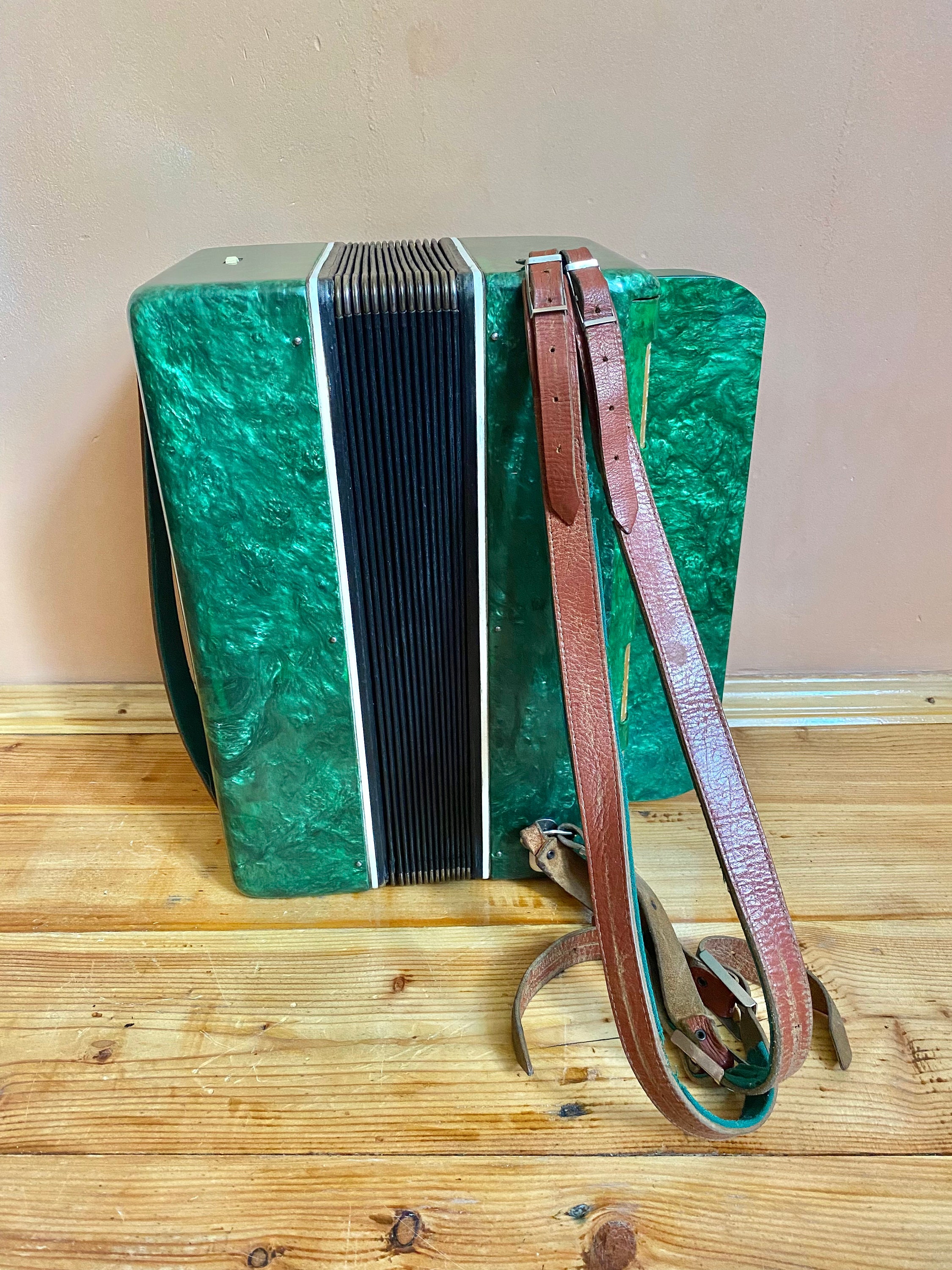 Working Vintage Ukrainian Accordion 100 Bass Bayan Button Etsy Canada