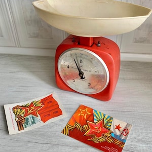 Antique Metal Kitchen weighing scale Antique scales of the USSR 1970 year Vintage decor Decor for photo sessions Antiques Vintage