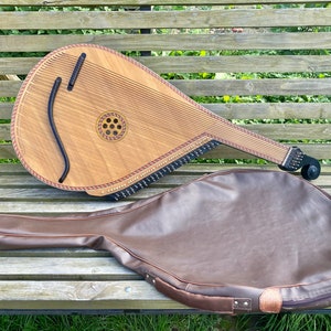 Professional Rare Ukrainian Bandura, 42.5 inch, Folk Musical Instrument, Chromatic String Musical Instrument, 55 Strings, Great sound, Video