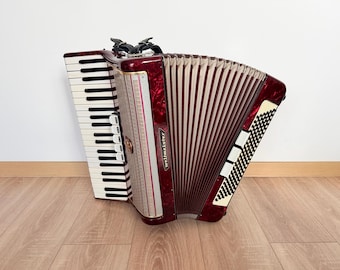Vintage Piano Accordion Hohner Model Verdi III M 120 Base Piano