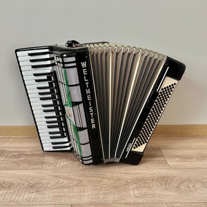 Weltmeister Amigo accordion, 120 Bass, 4 voice, 11+5 registers, Germany accordion, 4/4 accordion, Accordian, Great sound, New Straps, VIDEO