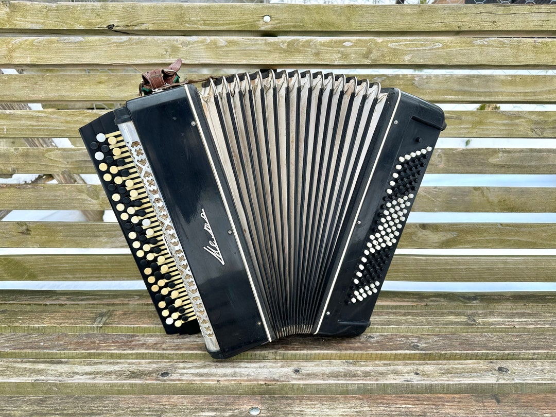 Big Working Vintage Button Accordion Russian Bayan 120 Bass Etsy UK