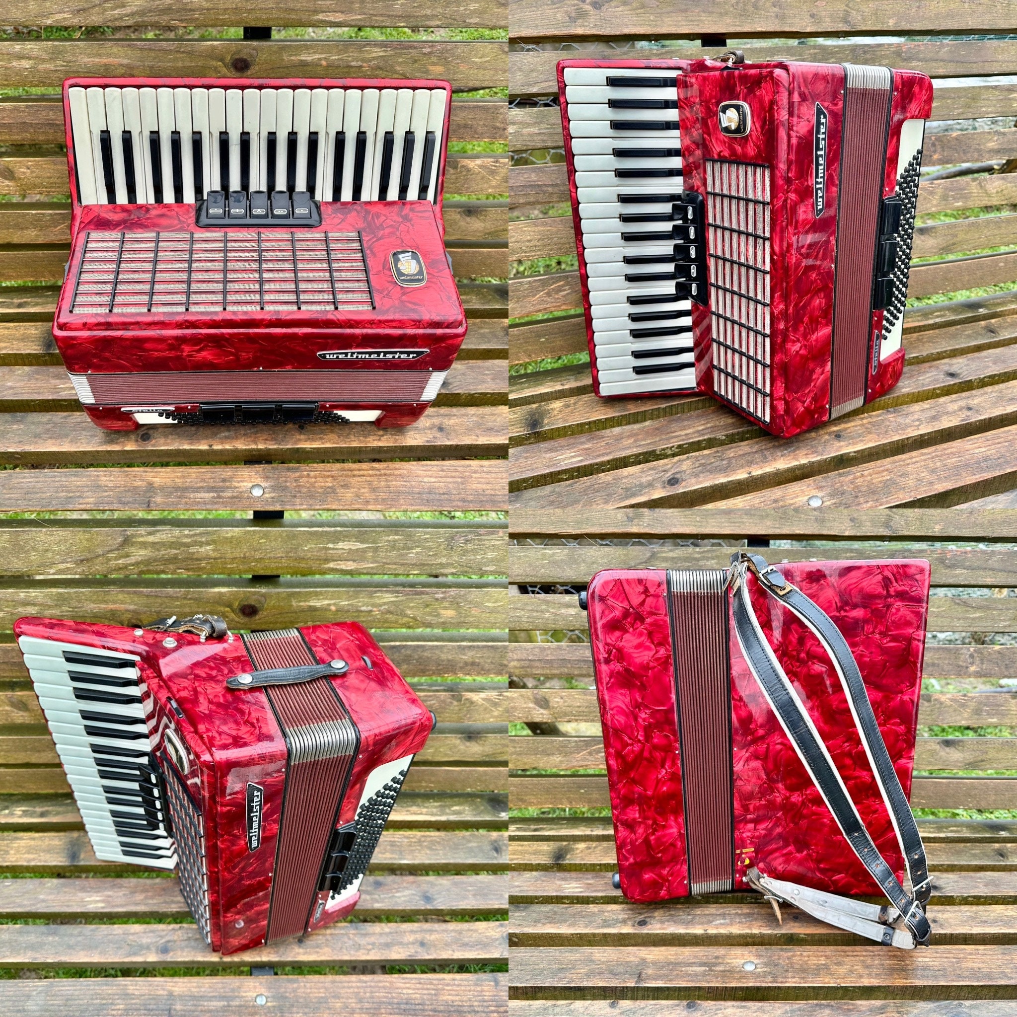 Weltmeister Stella Piano Accordion, 7/8 Accordion, 96 Bass, 37