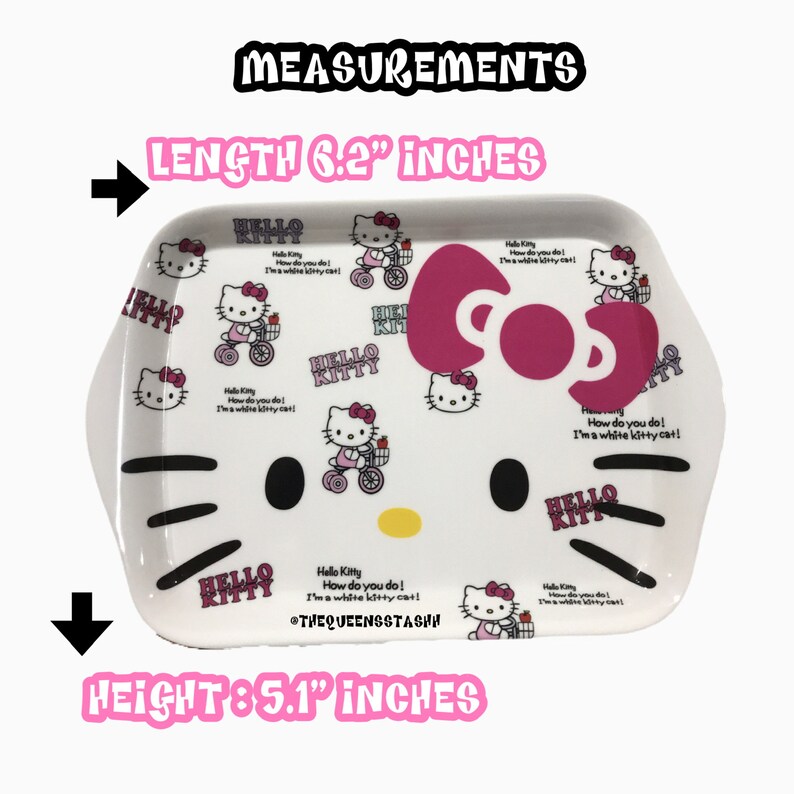 White Hello Kitty Rolling Tray Etsy