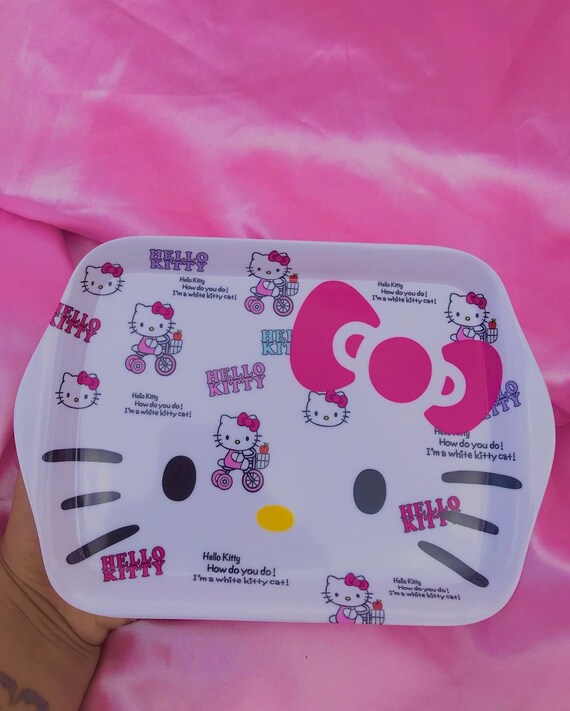 White Hello Kitty Rolling Tray Etsy