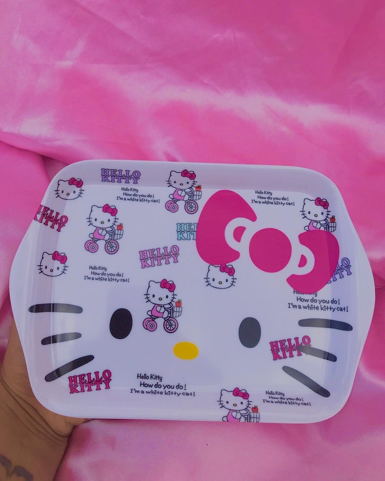 White Hello Kitty Rolling Tray Etsy