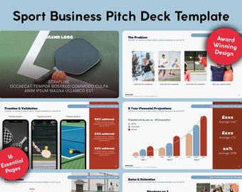 Startup Pitch Deck Template | Editable Canva + PowerPoint Files, 16 Slides of Proven Layouts for Businesses, Brands, Tech Start Ups