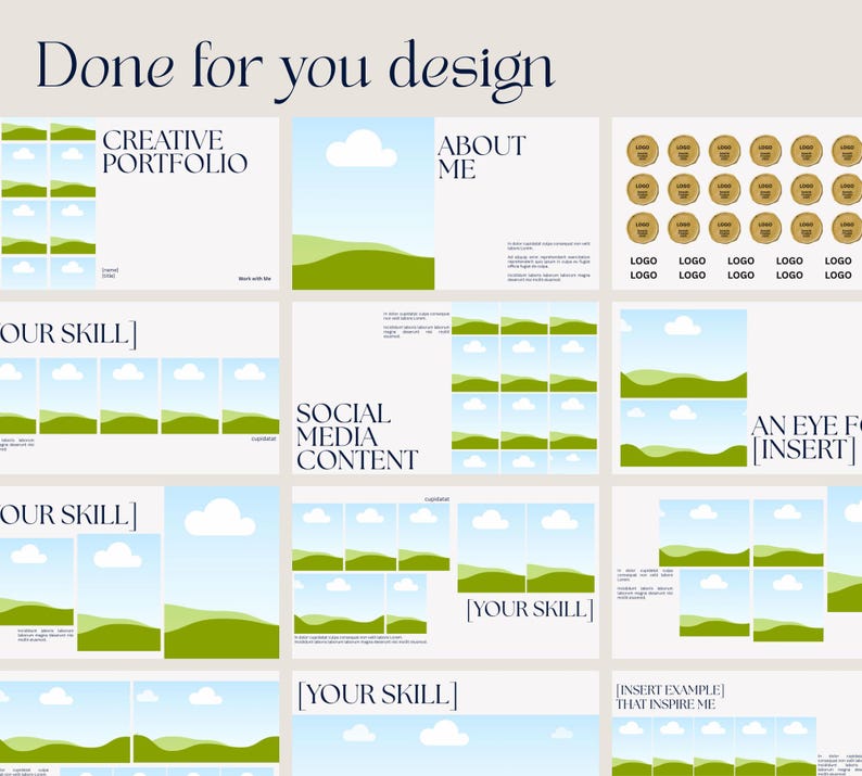 Portif Creative Design Portfolio Template | Editable Canva + Powerpoint Files ...