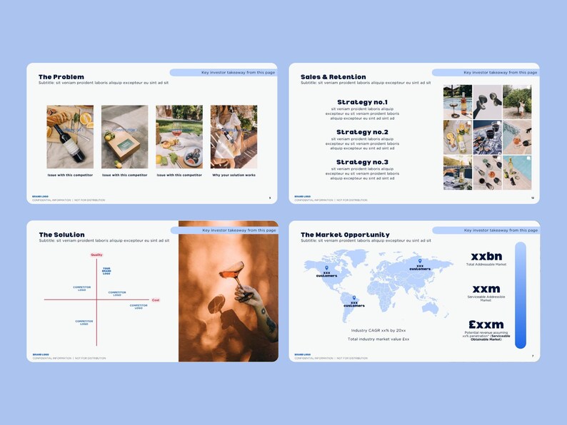 Deck Format Startup Pitch Deck Template | Editable Canva + Powerpoint Files, 16 ...
