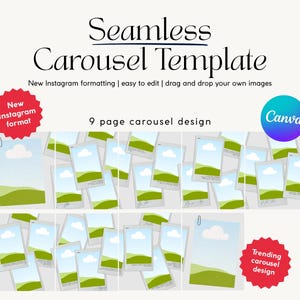 Instagram Carousel Template: Seamless Social Media Design (Canva Downloadable File)