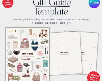 Gift Guide Social Media Template | Canva Trending Instagram LTK Layouts for Social Media Managers, Fashion Designers, Brands, Businesses
