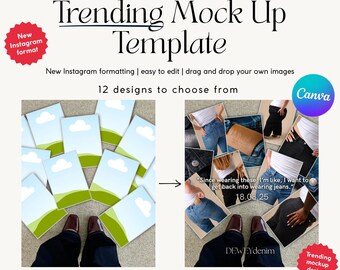 MMR & PLR Trending Social Mock Up Templates - Social Media Manager Templates - Coming Soon Posts - Print Out Style - Aesthetic Social Media