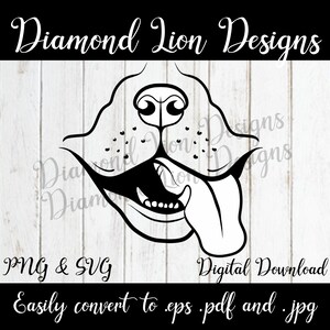 Pit Bull Mouth︱Face Mask Mouth Design︱Face Mask︱Dog Panting︱Dog Mouth︱SVG︱PNG︱Cut Dog Design︱Mouth for Face Mask︱Digital Download︱