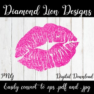 May include: Pink glitter lips graphic design digital download. Easily convert to eps, pdf and jpg.