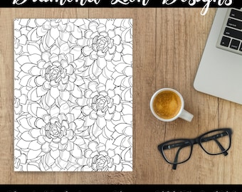Floral Coloring Page︱Floral︱Flowers Coloring︱Printable Coloring Page︱Adult Coloring Page︱Coloring Book