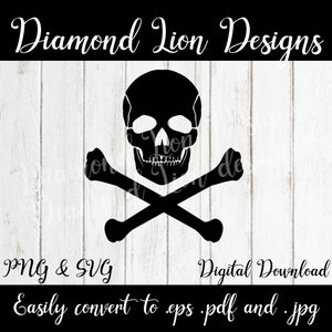 Skull And Crossbones Silhouette︱Skull︱Human Skull︱Silhouette︱Pirate︱Skull Silhouette︱Halloween︱Scary︱SVG︱PNG︱Vector︱Clipart︱