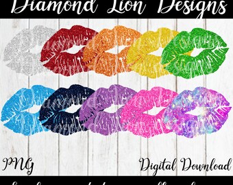 Glitter Dripping Lips Silhouette Bundle︱Sexy Lips︱Red Lips︱Licking Lips︱Mask Lips︱Hot Lips︱SVG︱PNG︱Clipart︱Vector︱