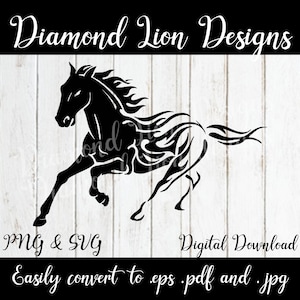 Flaming Horse︱Sports Car︱Flames︱Horse︱Pony︱Mare︱Stallion︱SVG︱PNG︱Clipart︱Vector︱Instant Download︱Digital︱