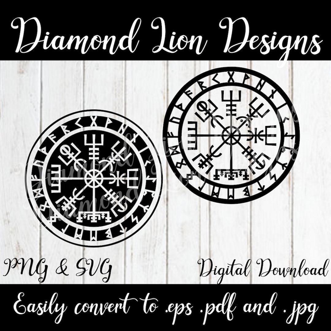 Viking Runes Circle Border︱circle︱vegvisir︱welcome Sign︱rope Border ...