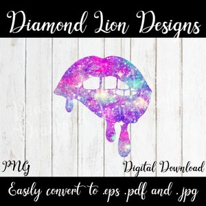 Galaxy Dripping Lips Silhouette︱Sexy Lippen︱Rote Lippen︱Licking Lips︱Mask Lips︱Hot Lips︱SVG︱PNG︱Clipart︱Vector︱