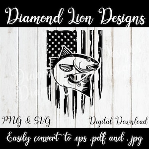 Red Fish Flag︱Red Fish Fishing︱Fisherman︱Red Fish︱Fishing︱Distressed Flag︱American Flag︱Flag︱SVG︱PNG︱Clipart︱Vector︱Sublimation︱
