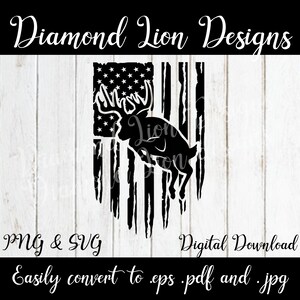 Distressed American Flag︱Tattered Flag︱Deer Hunting Silhouette︱American Flag with Deer︱Distressed Flag with Buck︱Hunting Flag︱Father&#39;s Day︱