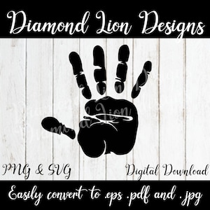 Handprint︱Print︱Hand Silhouette︱Human hand︱SVG︱PNG︱Vector︱Clipart︱Instant Download︱Digital︱