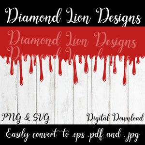 Blood Drip Border︱Bloody︱Halloween︱Blood Splatter︱Tropfblut︱Fenster Design︱SVG︱PNG︱Sofort Download︱Digital︱Clipart︱Vector︱