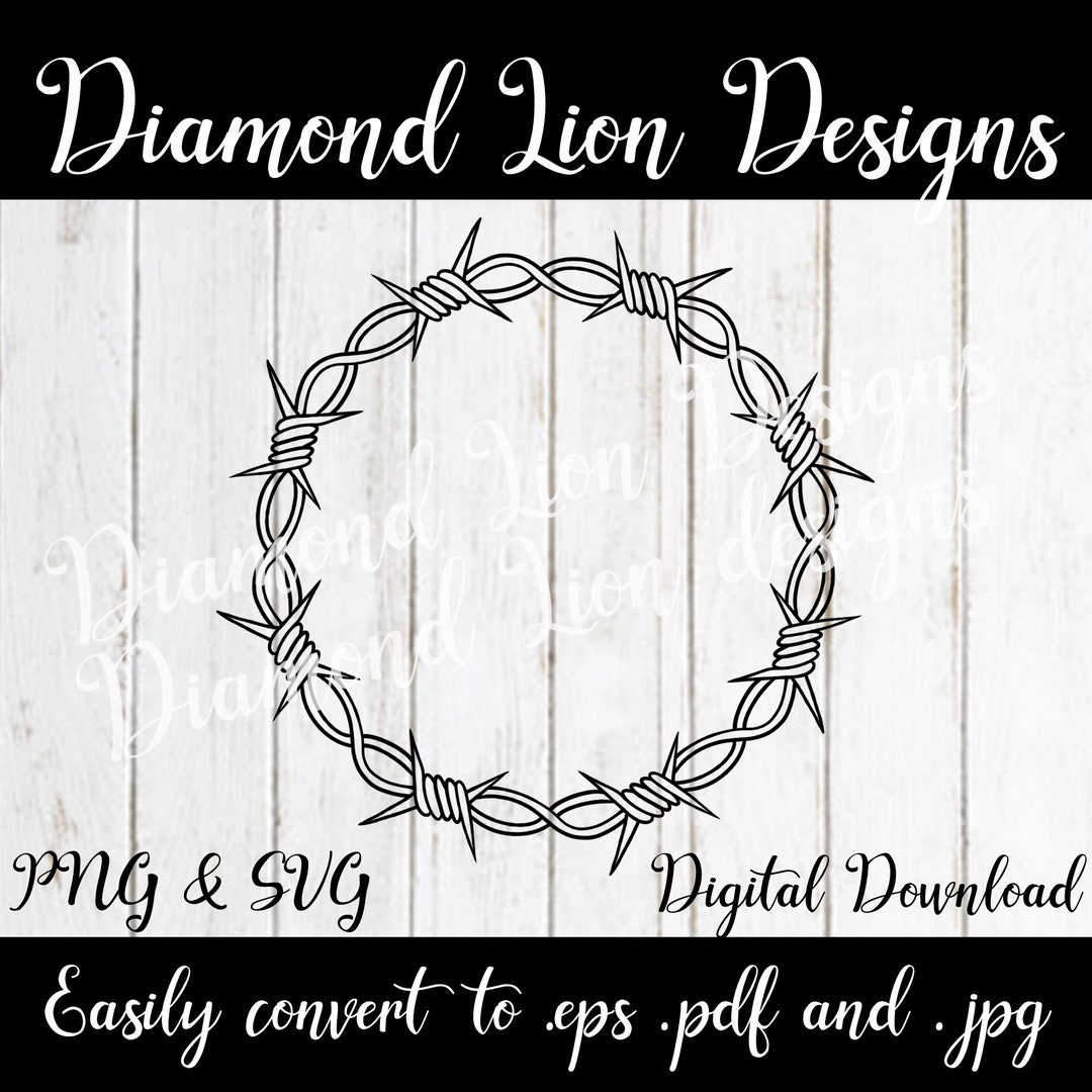 Barbed Wire︱wired Fence︱barb Wire︱spiked Wire︱thorns︱vines︱wreath︱svg ...