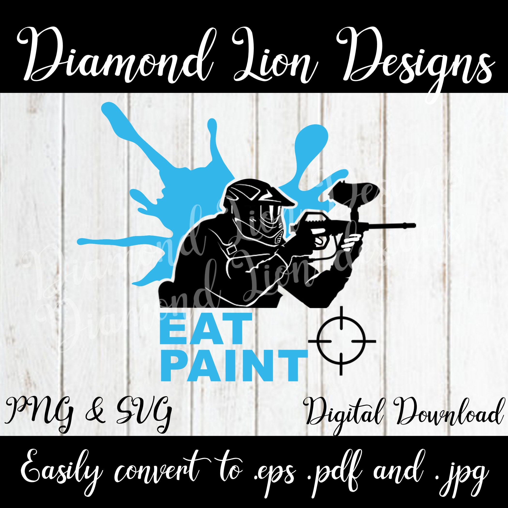 Eat Paint︱Paintball︱Paint Balls︱Sports︱Sport︱SVG︱PNG︱Clipart︱Vector︱