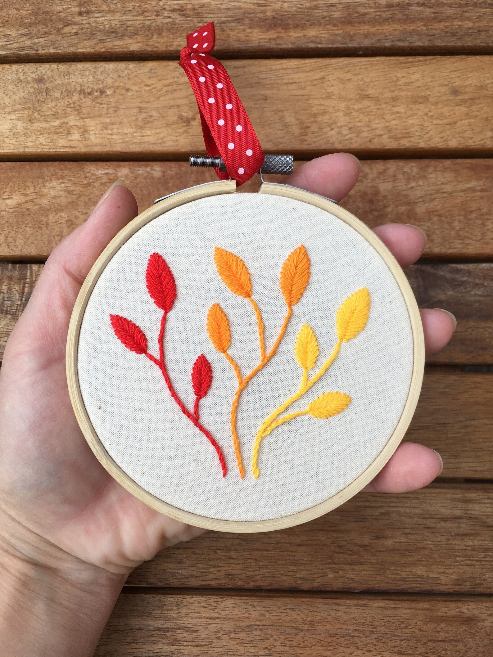 Autumn Leaves Embroidery Embroidery Hoop Leaves Embroidery Etsy