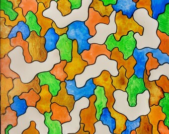 abstract mix 6 original acrylic painting wall art home decor contemporary art 12.5x12.5 inches