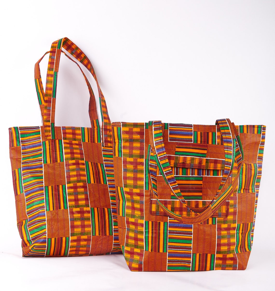 Kente tote bag african print tote bag shoulder bag hand | Etsy