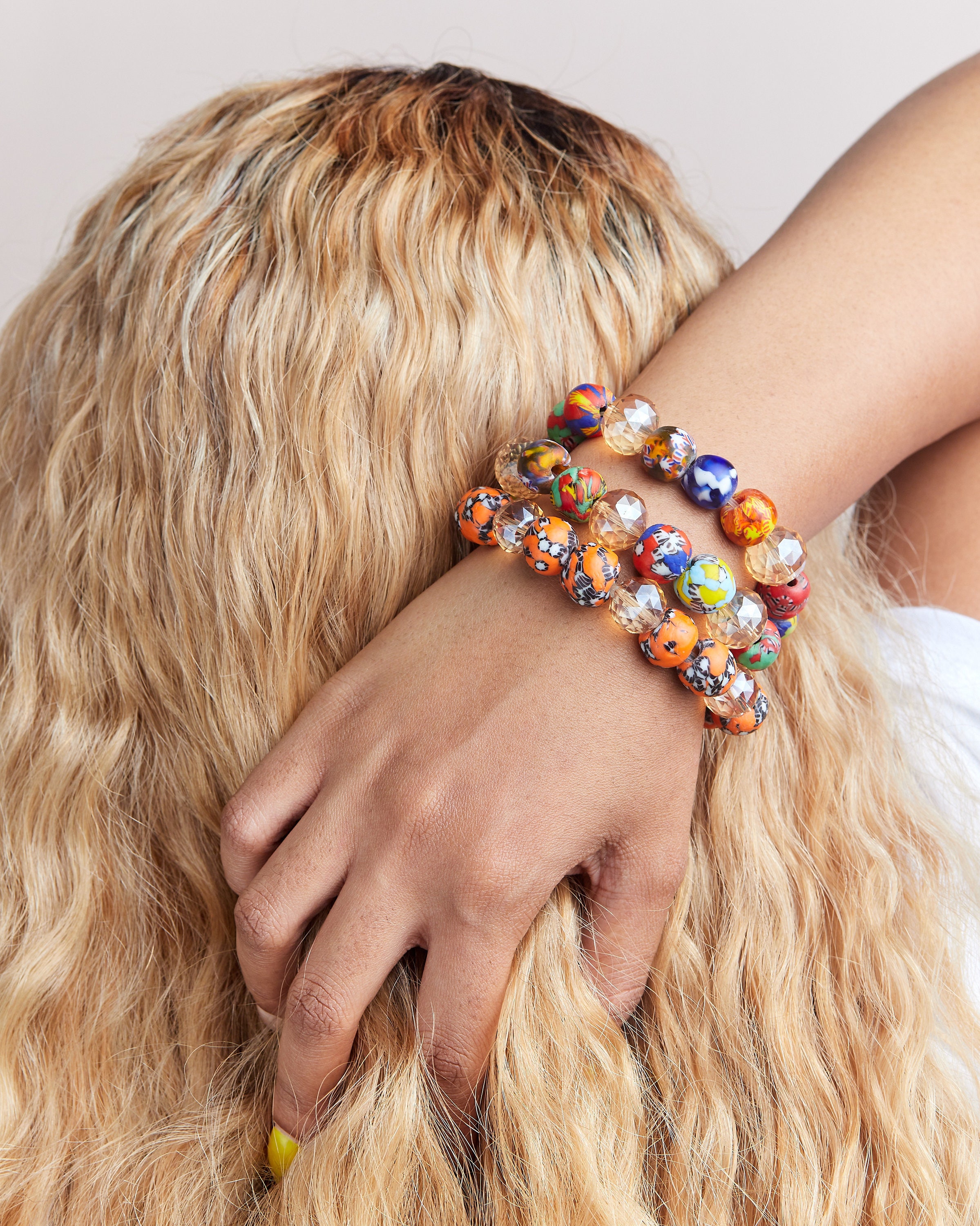 SET OF 3 African bracelets beaded bracelet for women hand Etsy