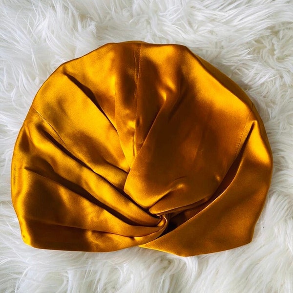 Casquettes 100 % soie de mûrier | Bonnets en soie | Soins des cheveux | Beauté | Turban en soie - Bonnets pour dormir - Cadeaux pour elle - Turban pour femme en pure soie torsadée