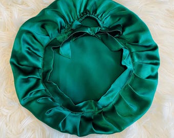 100% Mulberry Silk Caps | Silk Bonnets | Hair care | Beauty | Silk Turban - Single Layer Long Tie