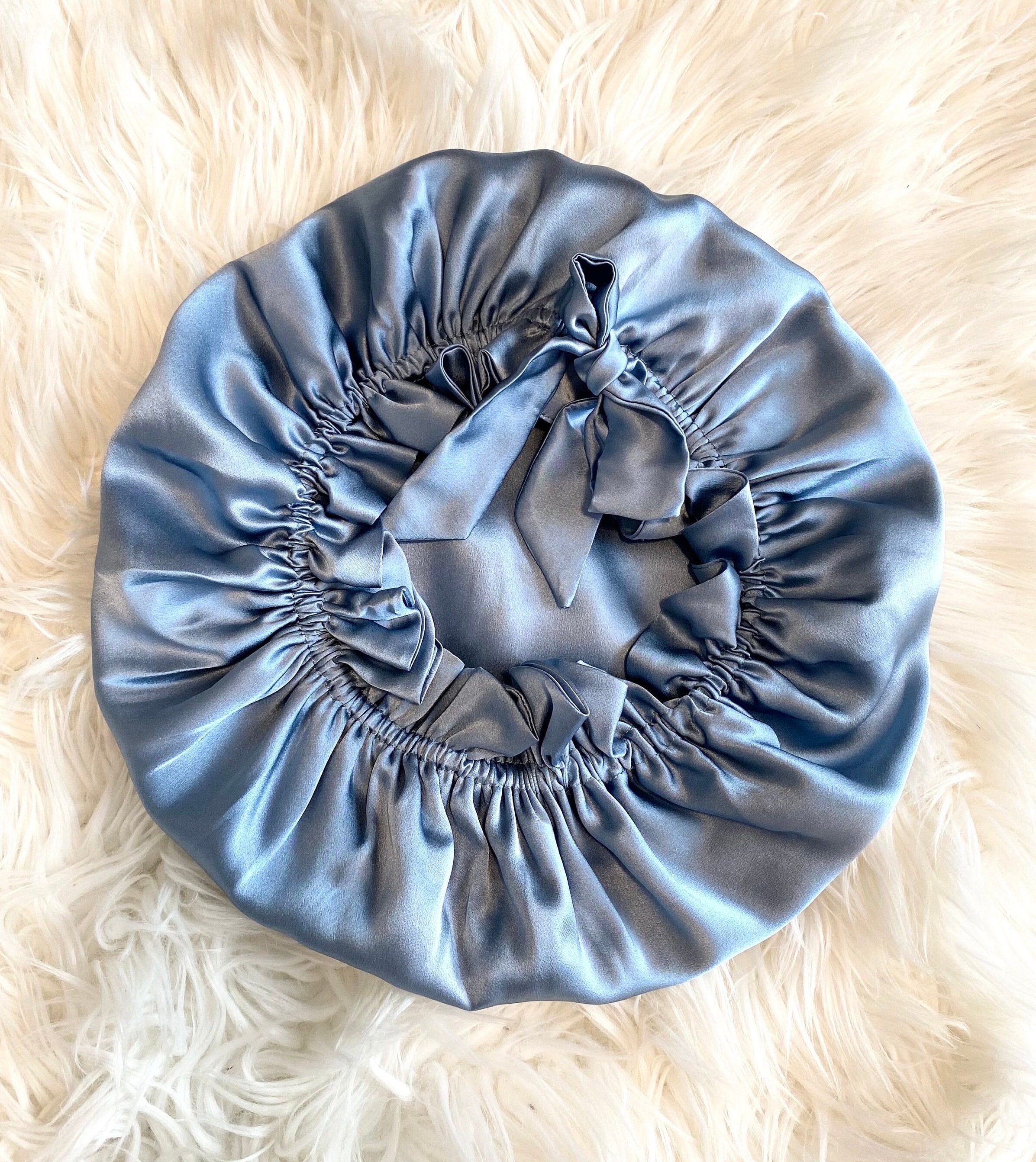 100% Mulberry Silk Caps | Silk Bonnets | Hair care | Beauty | Silk Turban - Double Layered Long Tie