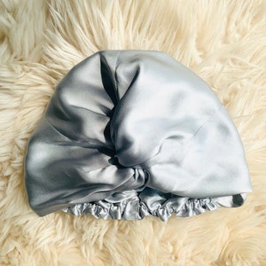 100% Mulberry Silk Caps Silk Bonnets Hair care Beauty Silk Turban Sleep Hair Caps Gifts for her Womens turban pure silk twisted image 5