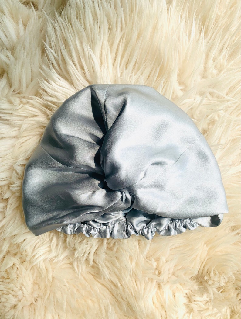 100% Mulberry Silk Caps Silk Bonnets Hair care Beauty Silk Turban Sleep Hair Caps Gifts for her Womens turban pure silk twisted image 5